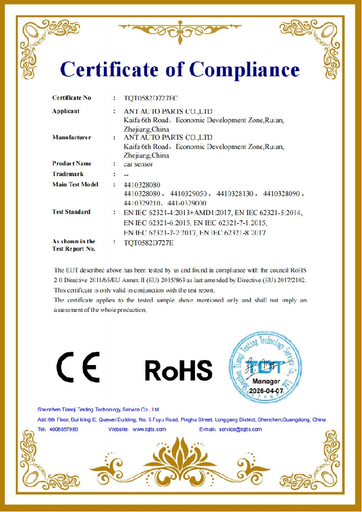 Certificado ROHS